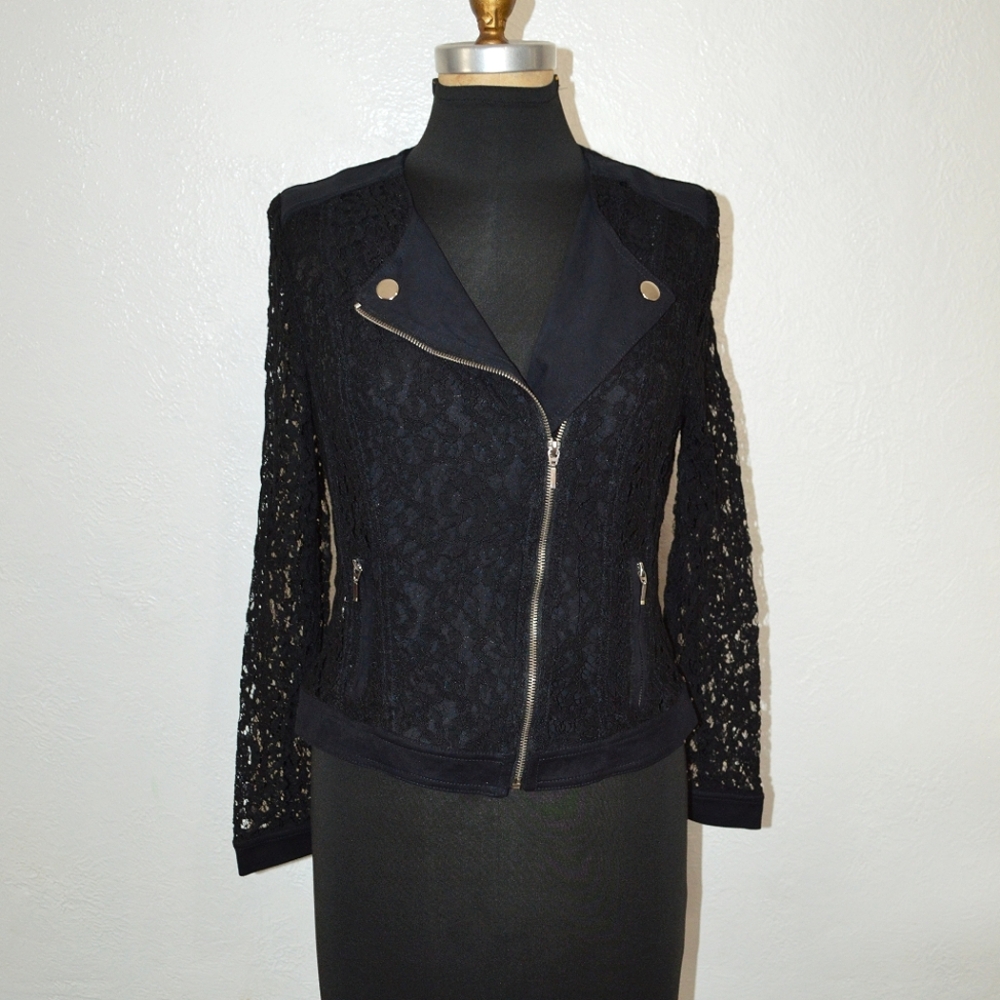 INC International Concepts Black Lace Jacket